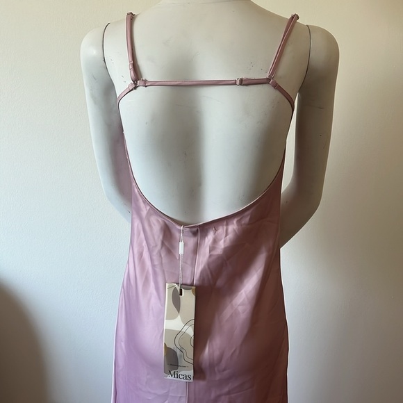 Micas Blush Pink Backless Maxi Dress Size M New With Tag - Picture 6 of 14